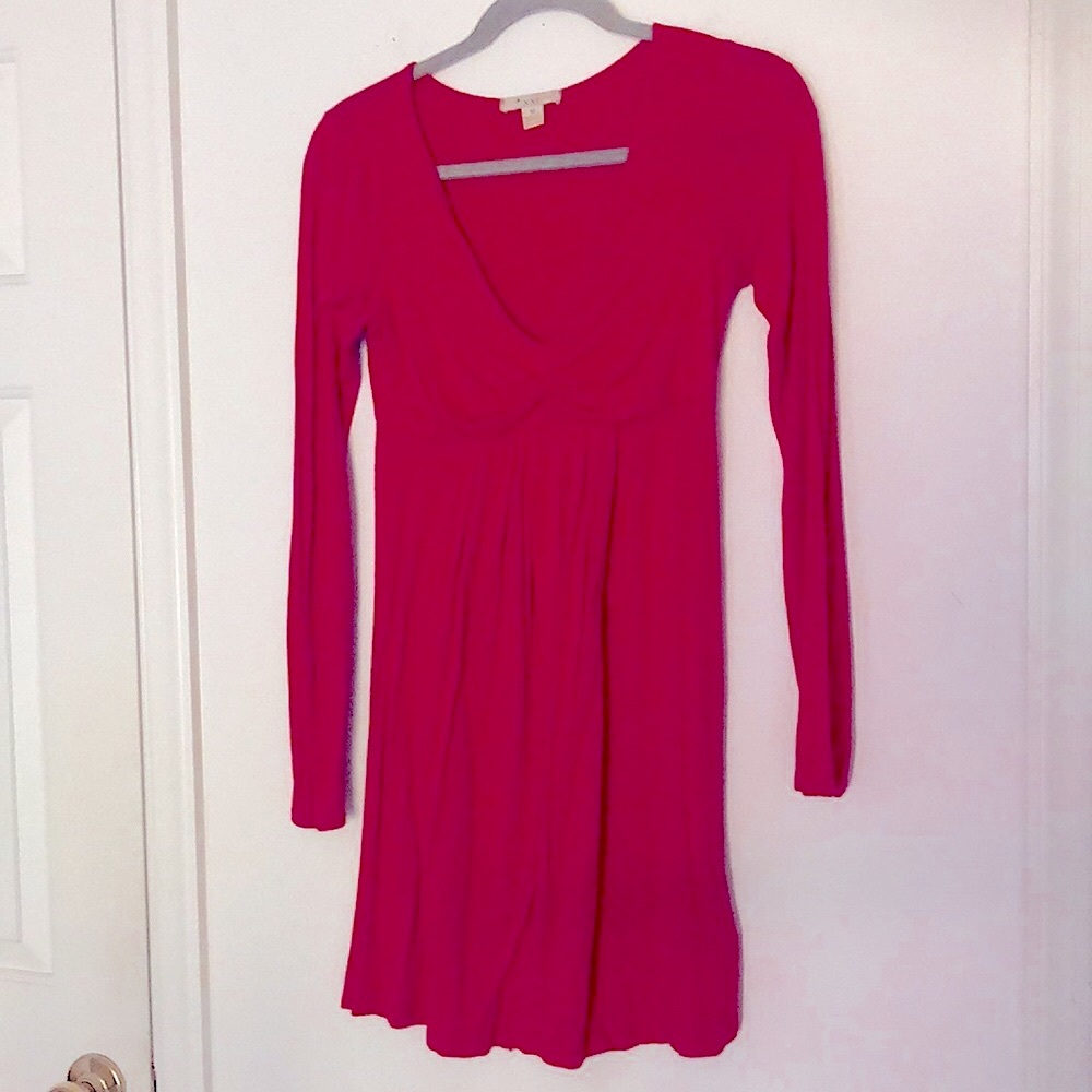 XXI Dark Pink MIDI Long Sleeeve Dress